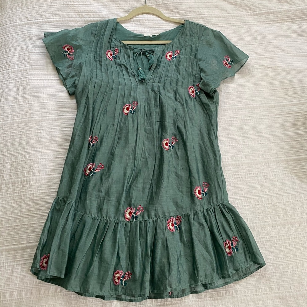 Tularosa Floral Green Dress